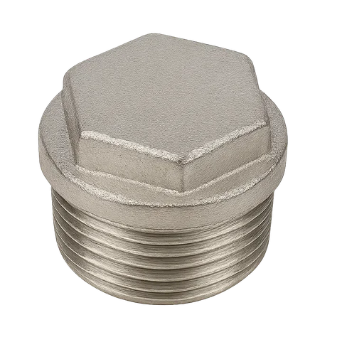 Заглушка никелированная латунная Ду 40 1 1/2" НР